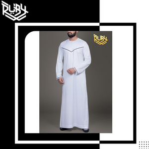Jubba thawb เดรสยาวสไตล์อาหรับชุดเดรสผ้าเนื้อนุ่มระบายอากาศได้ดีสำหรับผู้ชายมุสลิม thawb แบบดั้งเดิม - Product Image 5