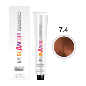 GLAMOUR PROFESSIONAL Crème colorante pour cheveux de qualité supérieure sans ammoniaque 100 ml Tous types de cheveux Teintes cuivrées permanentes Huile d'argan Vitamine - Product Image 3