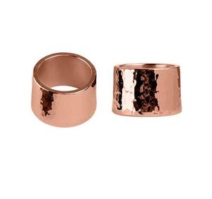 Anillo de servilleta de cobre de la mejor calidad, diseño de mesa triangular, anillo de servilleta de cobre sólido, diseño martillado, anillo de servilleta de cobre - Product Image 4
