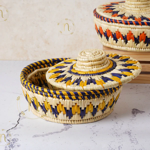 Premium Quality Round Rattan Woven Chapati Basket With Lid Moonj Grass Basket Roti Bread Holder At Wholesale <b>Cheap</b> Price - Product Image 3