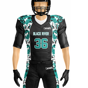 Vente en gros Maillot de football américain à manches courtes pour hommes de la meilleure taille Maillot de football américain Tops de football américain - Product Image 3