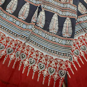 Bufanda Ajrak bordada a mano de alta calidad, chal Ajrak Natural para damas, chal real, bufanda hecha en Pakistán - Product Image 6