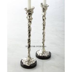 Juego de 3 de madera y metal de primera calidad, diseño único, Hotel y restaurante, portavelas relámpago, accesorios, suministros - Product Image 3