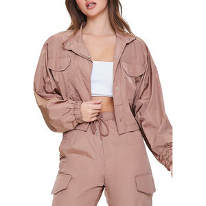 Conjunto Deportivo para Mujer, Cintura Ajustable y Elástica, Chaqueta de Nailon con Cremallera para Verano, Pantalones Deportivos - Product Image 4