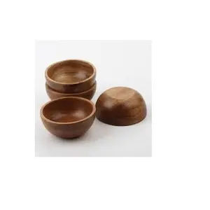 Bol en bois de taille Mini pour la maison et les fêtes utilisez la vaisselle et le dessus de table pour décorer le bol en bois à vendre - Product Image 1