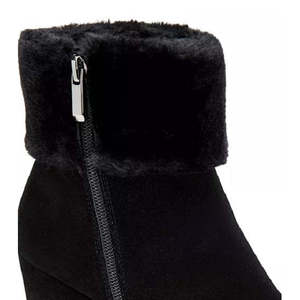 Alfani Step 'N Flex Oreena Faux-Fur-Cuff Wedge Booties Nero Taglia 10 M Ankle & Bootie - Product Image 2