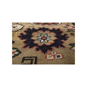 พรมขนสัตว์ถักมือสีเบจและสีน้ำตาลลายเรขาคณิต สำหรับตกแต่งห้องโถง ห้องนั่งเล่น บ้าน พรมขนาดใหญ่ รุ่น PAEM-1372 ใช้ในรถยนต์ได้ - Product Image 3