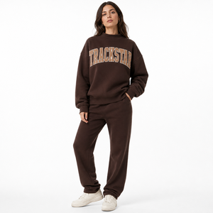 เสื้อสเวตเชิ้ตคอเต่าทรงหลวมสำหรับผู้หญิง Forest Green Trackstar Letter รุ่น TSI-MN-008 ทำจากผ้าฝ้าย - Product Image 4