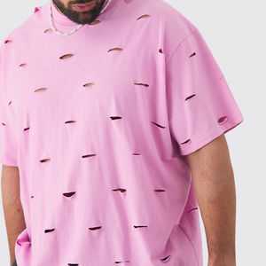 T-shirt en coton 100% poids lourd délavé à l'acide pour hommes, t-shirts vintage surdimensionnés à coupe longue, personnalisés, vierges, en gros - Product Image 5