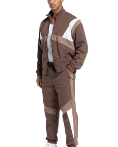 Conjuntos de Chaquetas Cortavientos de Nailon 100% Personalizadas al por Mayor para Hombre, Conjuntos Deportivos con Estilo Personalizado y Bordado - Product Image 1