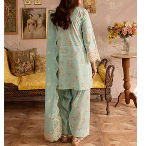 Ensemble Kurta Shalwar Dupatta ethnique 3 pièces, costume brodé haut de gamme pour femmes, ensemble de mode traditionnelle - Product Image 2