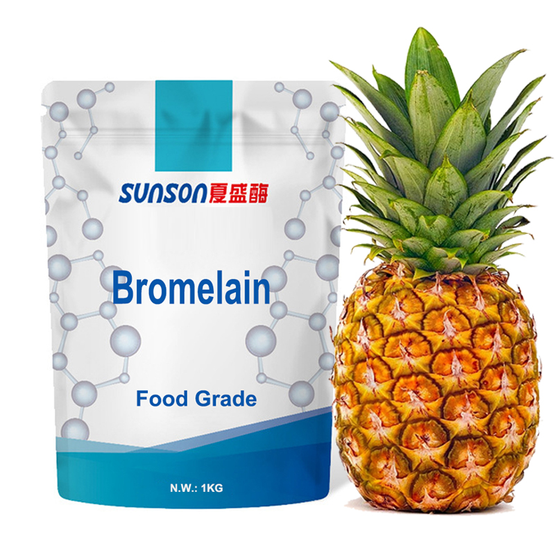 100000 u/g yüksek enzim aktivitesi ile Bromelain toz ananas özü