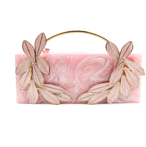 Floral marble clutch wholesale, designer handcrafted stone <b>purses</b>, elegant floral engravings, premium bulk orders available - Product Image 1