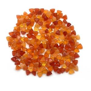 IGI Certificado de alta calidad Natural Trillion Cut Mexican Fire Opal 3-6 MM Lote de piedras preciosas sueltas naranjas para la fabricación de joyas - Product Image 1