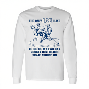 T-shirt à manches longues Two Gay Hockey - L'unique glace que j'aime, c'est celle sur laquelle mes deux joueurs de hockey gay patinent - Product Image 2