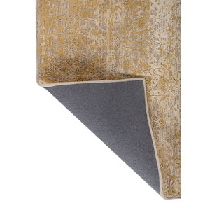 Alfombra Kavi Ivory de Lana y Seda de Bambú Anudada a Mano, Diseño Teoría del Caos, Rectangular Abstracto para Sala de Estar, Pasillo, Esk-632(Fr) - Product Image 5