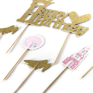 ของตกแต่งหน้าเค้กวันเกิดสีโรสโกลด์พร้อมมงกุฏ<span class=keywords><strong>เค้ก</strong></span>วันเกิดเจ้าหญิงสำหรับเด็กผู้<span class=keywords><strong>หญิง</strong></span>อุปกรณ์งานเลี้ยงวันเกิด - Product Image 6