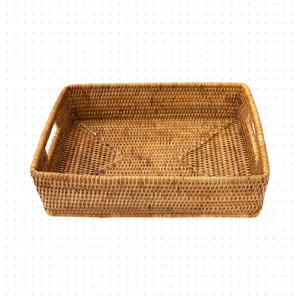 Panier de rangement en rotin pratique pour votre bureau, paniers de rangement faits à la main, rotin naturel, moderne, multifonction, fabriqué au Vietnam - Product Image 6