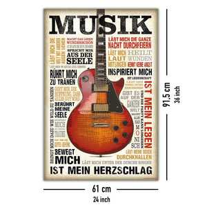 Affiche sur toile « La musique est une passion » de style moderne pour la décoration murale - Product Image 1
