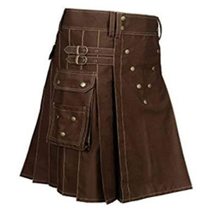 Kilt écossais de qualité supérieure pour hommes, Tartan irlandais en Denim noir, Kilt moderne, Instruments de musique et accessoires fabriqués au Pakistan - Product Image 4