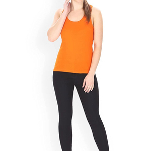 Las camisetas sin mangas de moda para mujer más vendidas con logotipo Slim Fit Plain Long Fitness Workout Tops 100% Soft Export OEM Service. - Product Image 5
