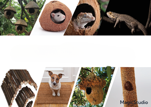 Terrarium สินค้าผลิตในสตรอเวกับสัตว์ครึ่งเปลือกมะพร้าวใช้สำหรับสัตว์เลื้อยคลานงูสัตว์ครึ่งบกครึ่งน้ำกิ้งก่าผลิต - Product Image 3