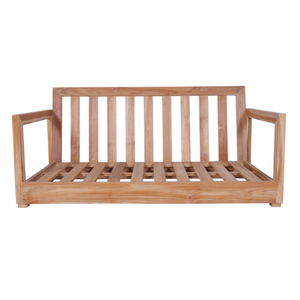 Sofá de Dos Plazas de Estilo Moderno para Exteriores, Decoración del Hogar, Hecho de Madera de Teca Maciza, Muebles Duraderos y Resistentes - Product Image 5