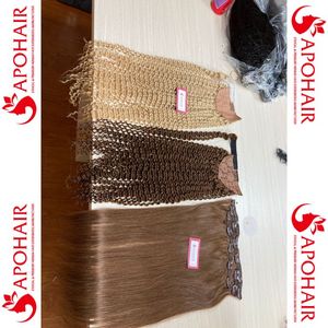 Meilleure vente de cheveux chinois alignés sur les cuticules cheveux naturels bouclés enroulés autour de la pince à queue de cheval extensions de cheveux humains - Product Image 5