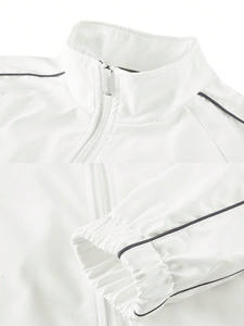 Ensemble survêtement en molleton à fermeture éclair intégrale pour homme, coupe régulière, logo personnalisé, veste et pantalon de jogging, vente en gros B2B, vêtements de sport, marque privée, OEM - Product Image 3