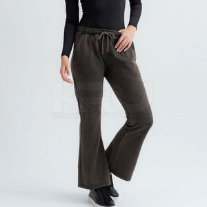 Pantalon de survêtement évasé en toile, léger, respirant, séchage rapide, écologique, toucher doux, design flexible, pour yoga, course à pied, gym - Product Image 4