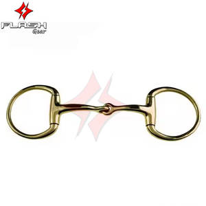 Haute qualité cheval caoutchouc ovale lien Eggbutt Snaffle Bit culottes en acier inoxydable Western hollandais Gag Bit allemand argent cheval - Product Image 3