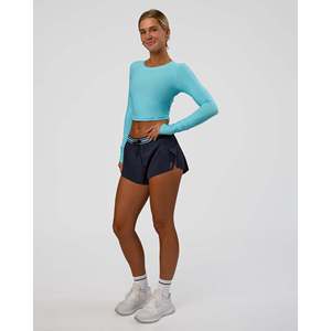 Camiseta Corta de Manga Larga para Mujer, Clarity, Mar del Báltico, Ligera, Transpirable, Corte Ajustado - Product Image 2