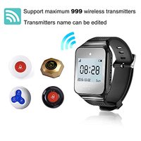 Tongdaytech-montre bracelet connectée sans fil SW05, système d'appel, récepteur avec 5 boutons d'appel, pour Restaurant, café et hôtel