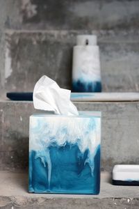 PORTE-TISSU EN RÉSINE ATTRAYANT DE QUALITÉ DÉCORATIF Porte-mouchoirs artisanal pour salle à manger cuisine utiliser boîte de rangement pour serviettes - Product Image 6