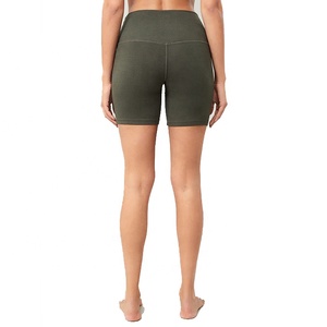 Pantalones cortos de Yoga de compresión personalizados a precio barato al por mayor para mujeres Pantalones cortos de yoga personalizados de cintura alta en forma de V para mujeres - Product Image 5