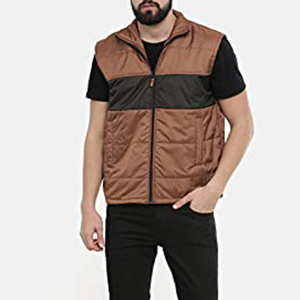 Hombres invierno nueva moda desmontable con capucha Color sólido hombres sin mangas chaleco acolchado abrigo chaqueta Puffer cremallera chaqueta - Product Image 1