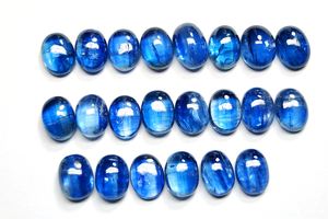 พลอยไคยาไนต์ทรงวงรีขนาด6x4มม. ถึง10x8มม. หลวมอัญมณีไคยาไนต์ที่ดีที่สุดสำหรับการทำเครื่องประดับ - Product Image 3