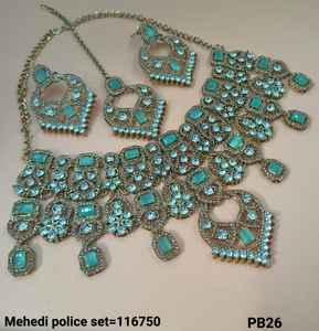 <b>Indian</b> Manufacturer's Luxury Bridal <b>Jewelry</b> <b>Set</b> Ethnic Traditional Necklace Earrings and Mangtika <b>Set</b> for Women Fashion Design - Product Image 1