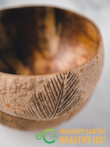 Cuencos de cáscara de coco grabados de alta calidad cuencos de coco artesanales para batidos ensalada de frutas para decoración de plantas - Product Image 3