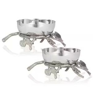 Bol décoratif élégant à finition martelée Design feuille d'or Plat à noix Bol de service pour aliments et collations économique - Product Image 6