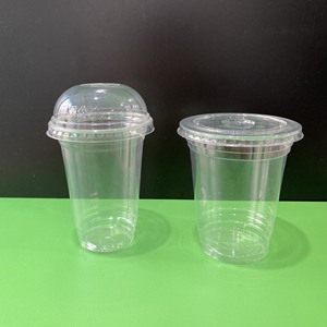 Transparent <b>Plastic</b> Cold Cup with Dome Lid Disposable Single Wall Party <b>Drinkware</b> 12oz to 34oz Custom Sizes - Product Image 4