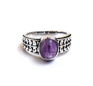 Hot Sale High Quality Vintage Bohemia Fashion Jewelry <b>Turquoise</b> Amethyst Stone Bezel Setting Unisex <b>Rings</b> - Product Image 2