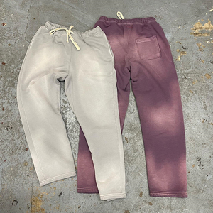 Pantalon de jogging pour homme personnalisable, taille haute, respirant, infroissable, avec cordon de serrage, jambes larges et droites, style décontracté OEM - Product Image 1