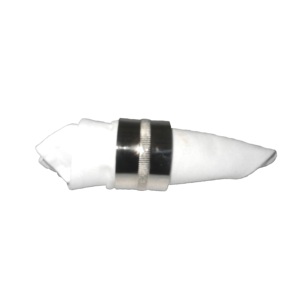 Ronds de serviette en métal à motif gaufré, forme arrondie, finition dorée, pour la décoration de table, articles pour la restauration de mariage. - Product Image 5