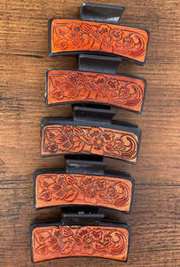 มาใหม่ล่าสุดร้อนขายสไตล์ตะวันตกทําด้วยมือเครื่องมือแกะสลักหนังผมกรงเล็บคลิปหนังกรงเล็บอุปกรณ์เสริมผมสําหรับผู้หญิง - Product Image 2