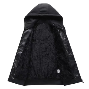 High Quality Men's Leather Motorbike <b>Jackets</b> Stand Front Waterproof Breathable <b>Slim</b> <b>Fit</b> Customizable Colors/Logo Wholesale - Product Image 4