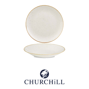 Plato Hondo Blanco Churchill Barley, Tipo Coupe, de Cerámica con Diseño Moteado, 31 cm, para Restaurantes, Servicios de Catering, Hoteles, Venta al Por Mayor - Product Image 4