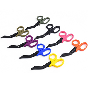 Ciseaux médicaux OEM avec mousqueton Emt et cisailles traumatiques Ciseaux à bandage revêtus de fluorure avec lames antiadhésives 19cm 60g - Product Image 1