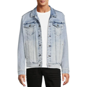 Meilleure vente Veste en jean en denim à la mode pour hommes conception personnalisée avant prix bon marché vente en gros OEM veste en jean pour hommes - Product Image 3