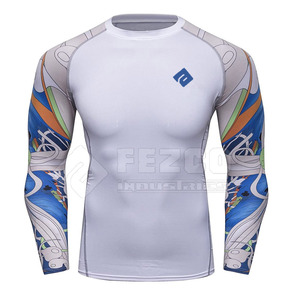 Nouveau style unisexe Rash Guard meilleure vente respirant Spandex/Polyester manches complètes Logo personnalisé Concevez votre propre position avant - Product Image 1